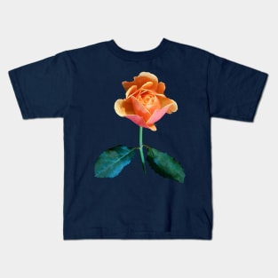 Orange and Pink Rose Kids T-Shirt